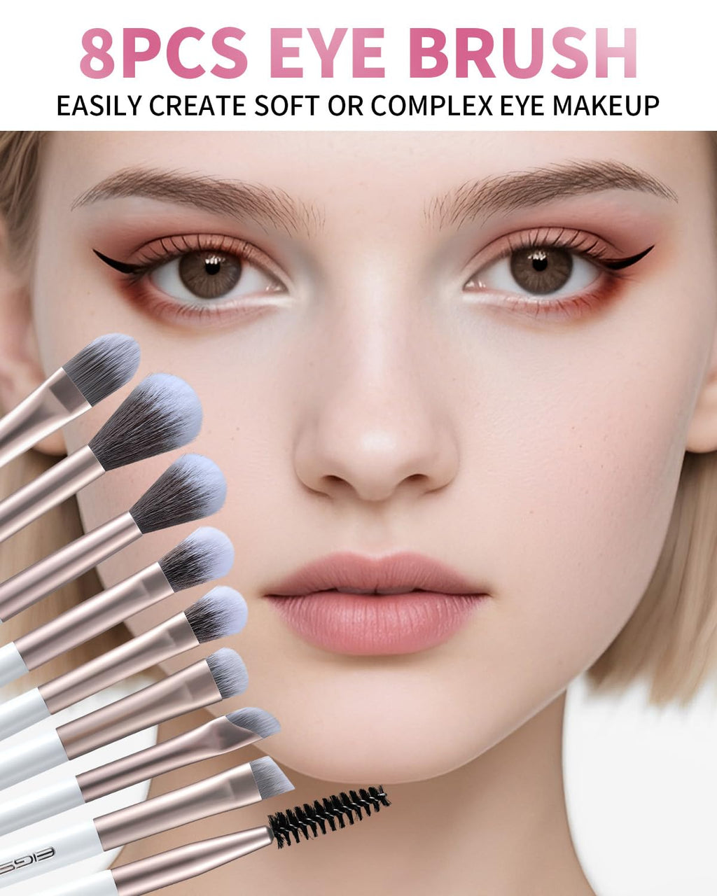 Makeup Brushes Set, 15Pcs Professional Make up Brush with Silver Ion Bristles for Foundation Powder Blush Highlighter Concealer Eyeshadow Eyeliner, Travel Gift Set (Champaign Gold)